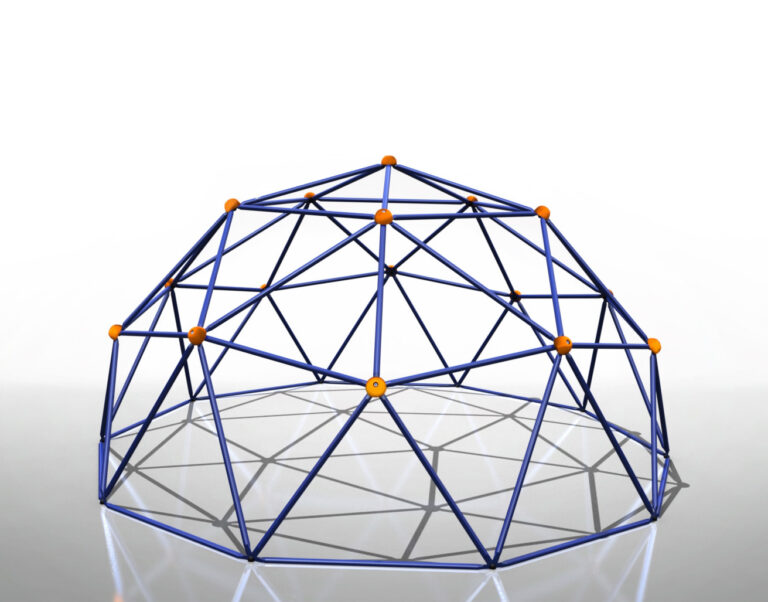 Domo-Platô - Azul Escuro - Agarras Laranja